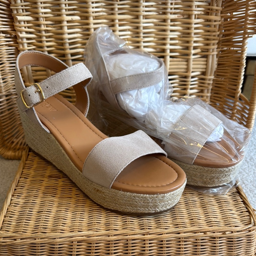 J. Crew Tan Wedge Shoes with Comfort and Style